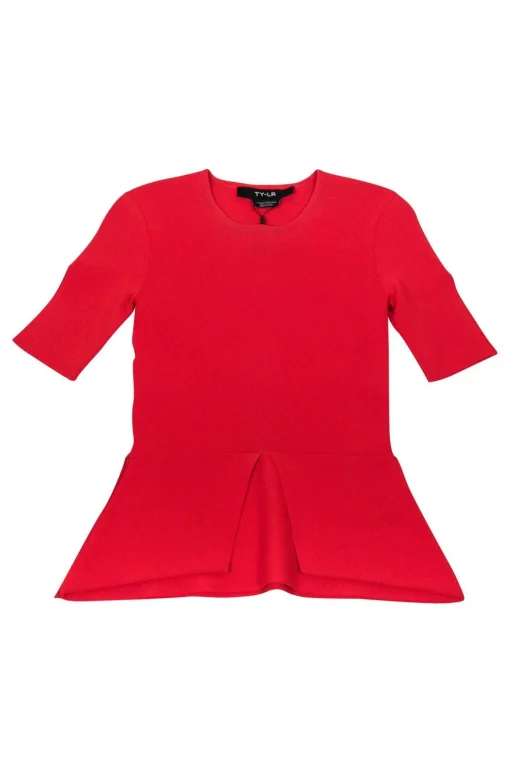 TY-LR - Rust Orange Odessa Knit Top Sz XS