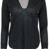 Ulla Johnson - Black & Green Striped Top w/ Cream Layering Sz S