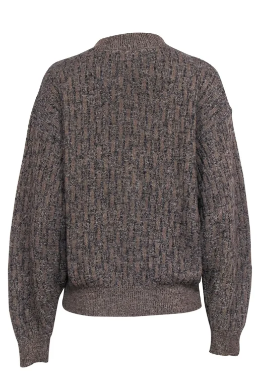 Valentino - Brown Wool Basket Weave Sweater Sz M