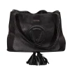 Valentino by Mario Valentino - Black Pebbled Leather Tote Bag