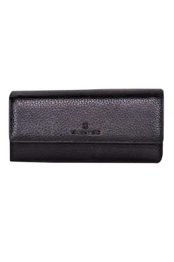 Valentino by Mario Valentino - Black Pebbled Leather Wallet