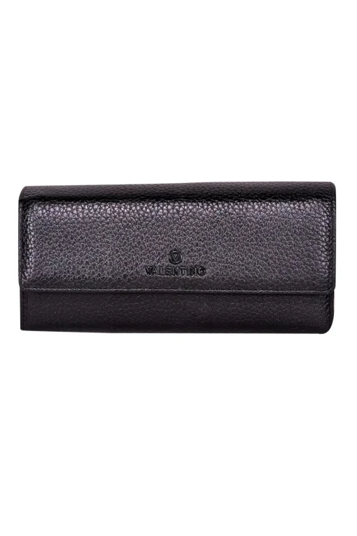 Valentino by Mario Valentino - Black Pebbled Leather Wallet