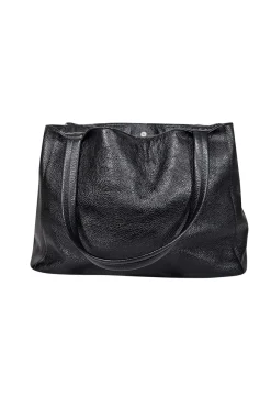 Valentino by Mario Valentino - Black Pebbled Leather Tote Bag