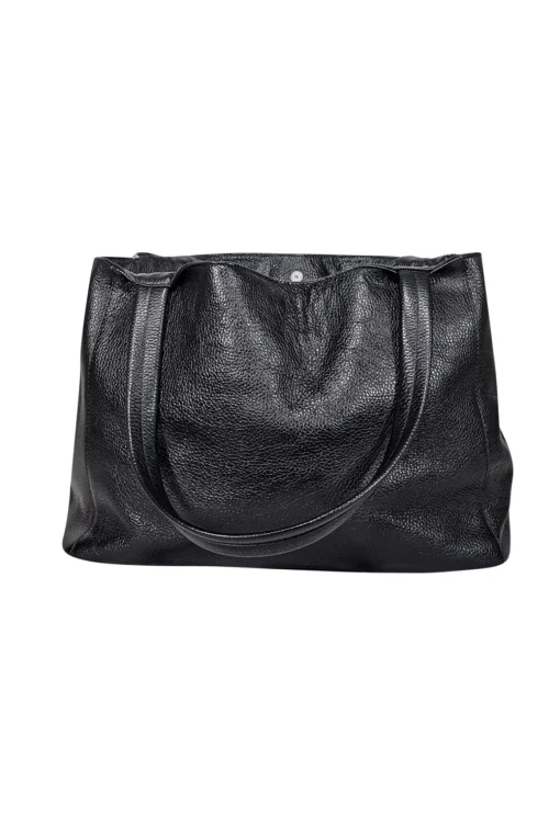 Valentino by Mario Valentino - Black Pebbled Leather Tote Bag