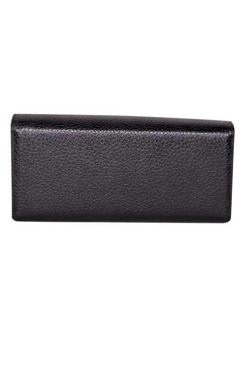 Valentino by Mario Valentino - Black Pebbled Leather Wallet