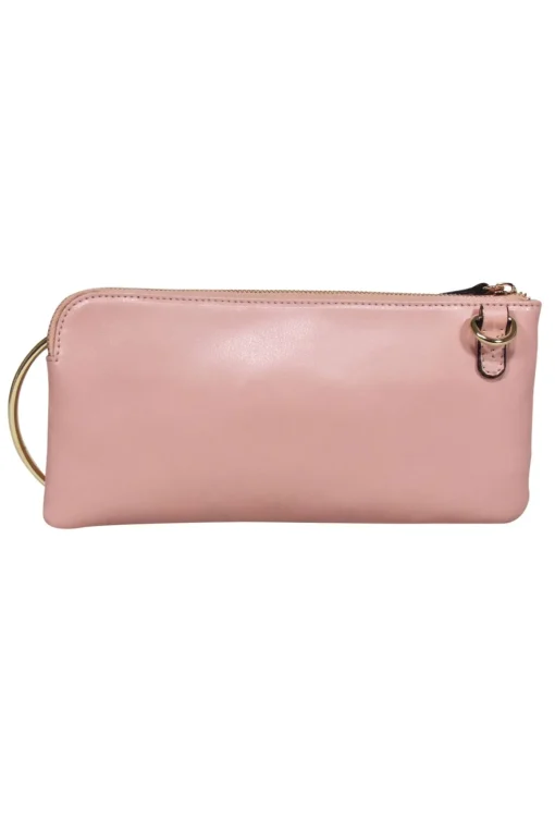 Valentino by Mario Valentino - Blush Pink Leather Slim Crossbody Bag