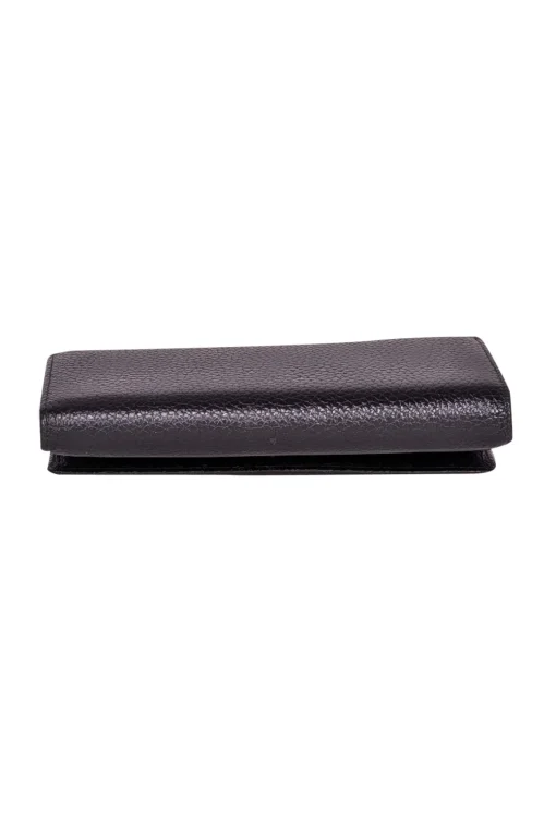 Valentino by Mario Valentino - Black Pebbled Leather Wallet