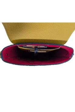 Valentino by Mario Valentino - Mustard Yellow Embossed Logo Crossbody Bag
