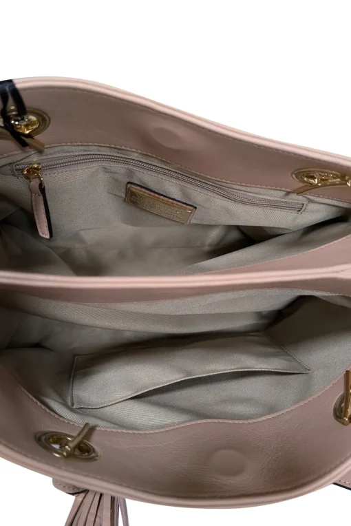 Valentino by Mario Valentino - Blush Pink Leather Chain Strap Shoulder Bag