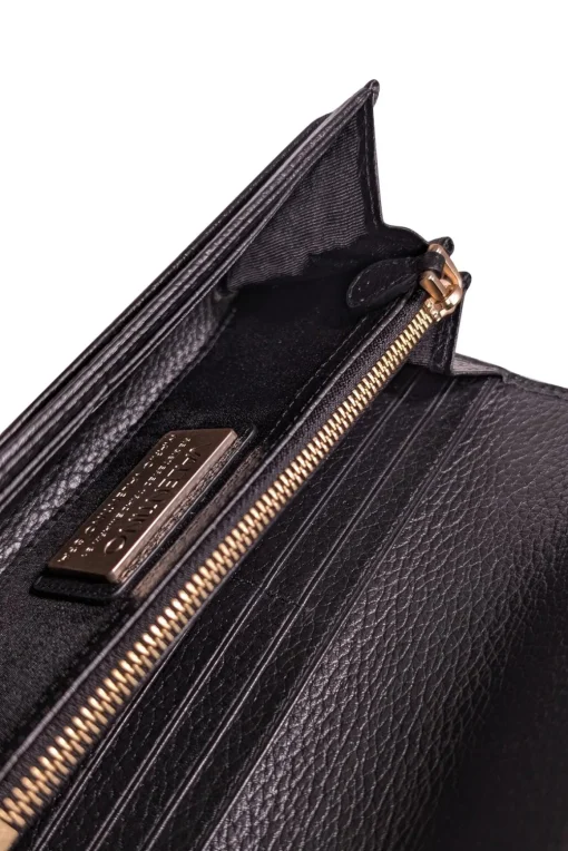Valentino by Mario Valentino - Black Pebbled Leather Wallet