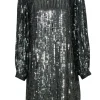 Velvet by Graham & Spencer - Deep Green Sequin Shift Dress Sz L