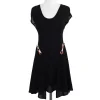 Vena Cava - Black Beaded Short Sleeve Dress Sz XS