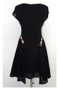 Vena Cava - Black Beaded Short Sleeve Dress Sz XS