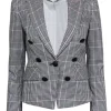 Veronica Beard - Black, White, & Purple Houndstooth Print Blazer Size 00