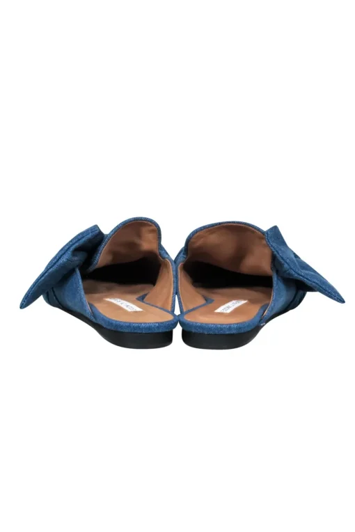 Veronica Beard - Blue Denim Chambray Pointed Toe Slip On Mule Sz 8
