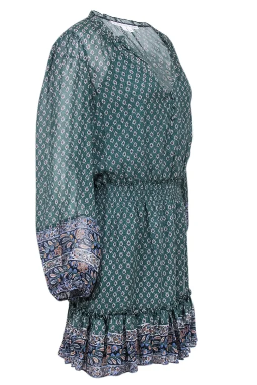 Veronica Beard - Green Long Sleeve Mini-Dress Sz 8