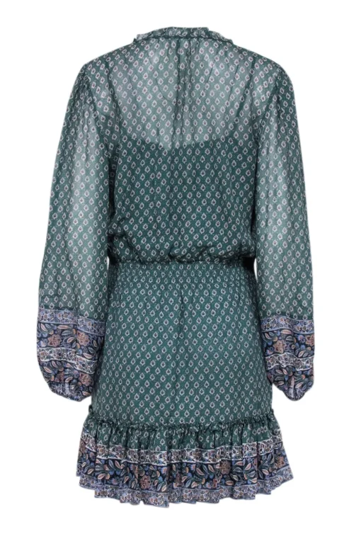 Veronica Beard - Green Long Sleeve Mini-Dress Sz 8