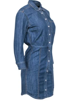 Veronica Beard - Medium Wash Chambray Shirt Dress Sz 00