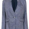Veronica Beard - Navy & Cream Blend Single Button Blazer Sz 14