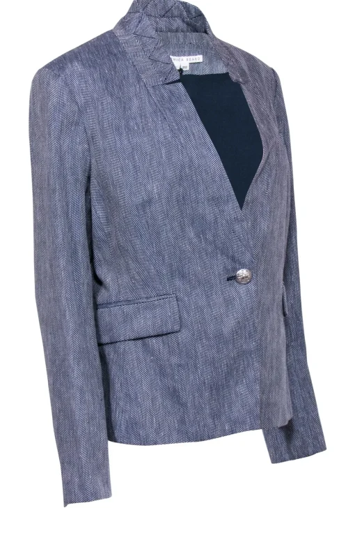 Veronica Beard - Navy & Cream Blend Single Button Blazer Sz 14