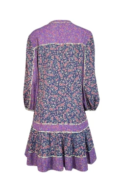 Veronica Beard - Navy, Purple, & Green Floral Print Mini Dress Sz 6