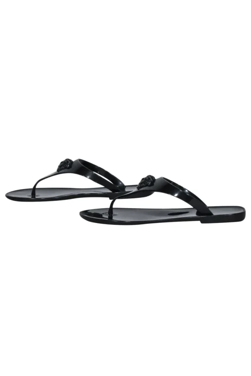 Versace - Black "Gomma" Pool Slides Sz 8