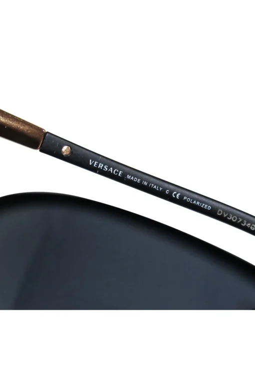 Versace - Black Matte Rounded Sunglasses