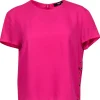 Versus Versace - Hot Pink Cropped Tee w/ Golden Safety Pins Sz 6