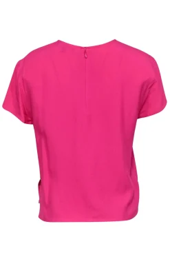 Versus Versace - Hot Pink Cropped Tee w/ Golden Safety Pins Sz 6