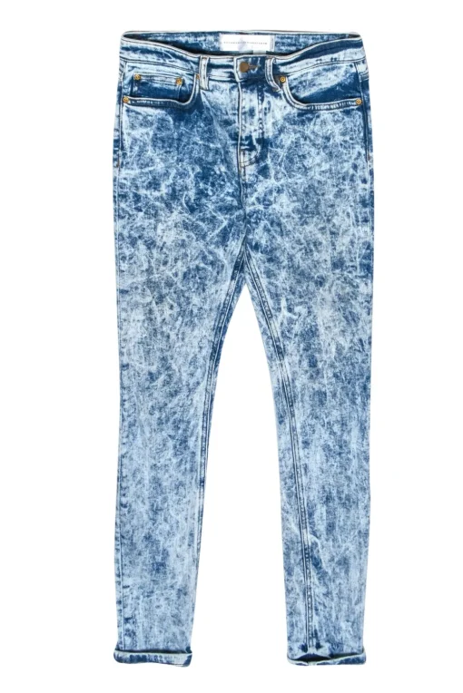 Victoria Beckham - Blue Acid Wash Skinny Jeans Sz 26