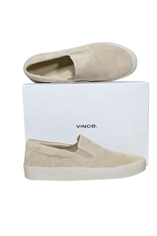 Vince - Beige Suede Slip On Sneakers Sz 9