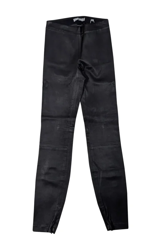 Vince - Black Lamb Leather Seamed Leggings Sz XS