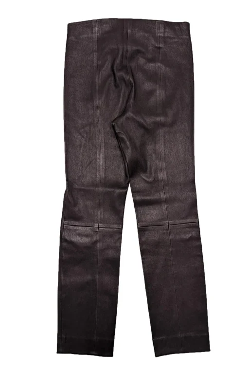 Vince - Black Leather Slim Fit Ankle Pants Sz S
