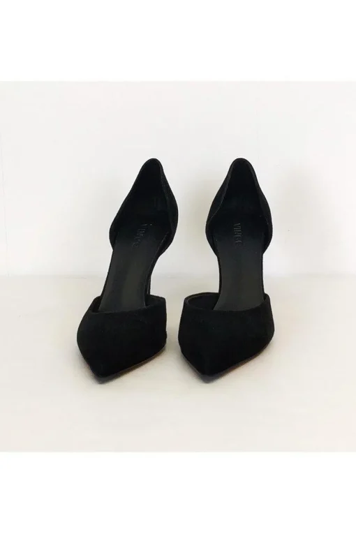 Vince - Black Suede Cut-Out Heels Sz 9.5