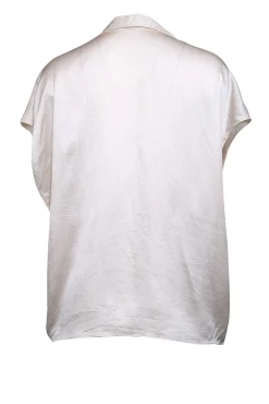 Vince - Cream Satin Cap Sleeve Blouse Sz L