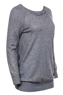 Vince - Grey Cashmere Knit w/ Gold Metallic Accents Sweater Sz XS