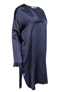 Vince - Grey Silk Long Sleeve Dress Sz M