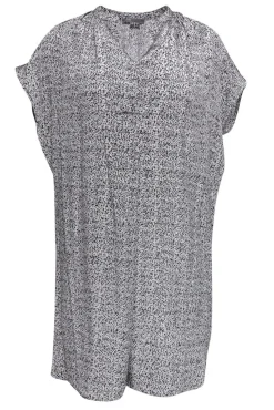 Vince - Grey Speckled Silk Cap Sleeve Dress Sz XS
