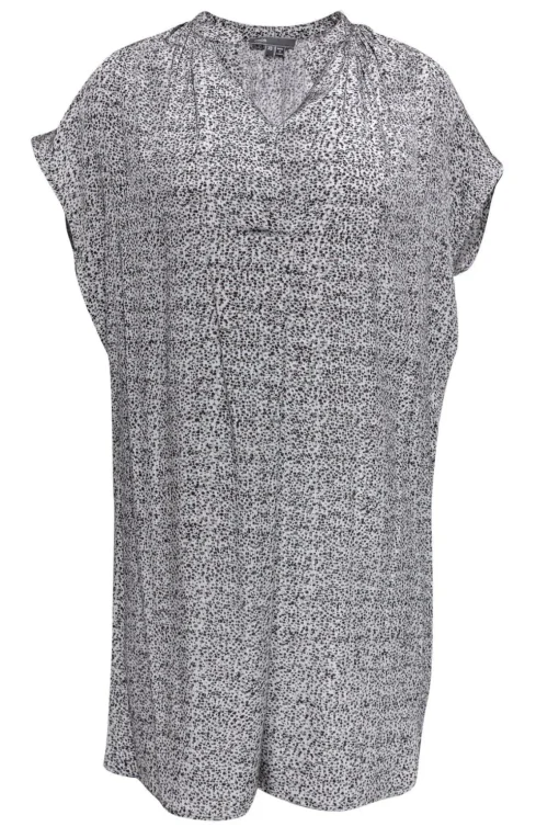 Vince - Grey Speckled Silk Cap Sleeve Dress Sz XS