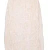 Vince - Ivory Pleated Slip Style Midi Skirt w/ Side Slit Sz M