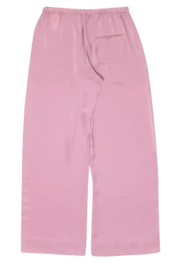 Vince - Light Mauve Satin Wide-Leg Drawstring Pants Sz M