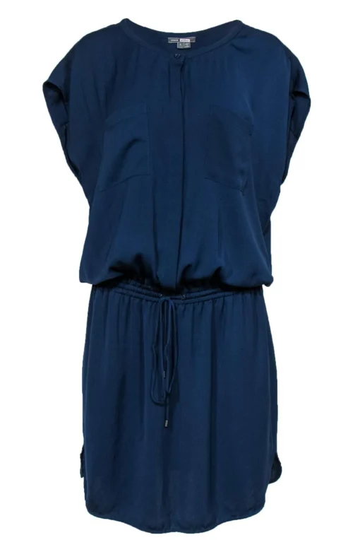 Vince - Navy Drop Waist Dress Sz L