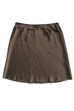 Vince - Olive Satin Flared Skirt Sz S