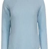 Vince - Pastel Blue Ribbed Mock Neck Sweater Sz S