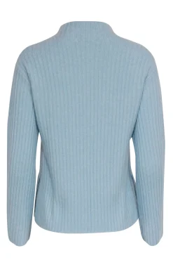 Vince - Pastel Blue Ribbed Mock Neck Sweater Sz S