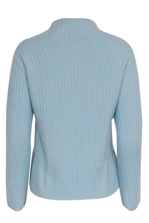 Vince - Pastel Blue Ribbed Mock Neck Sweater Sz S