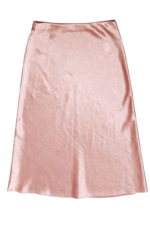 Vince - Peach Satin Midi Slip Skirt Sz M