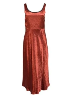 Vince - Rust Red Satin Midi Slip Dress Sz 4