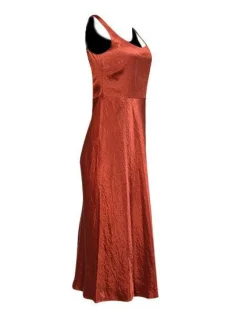 Vince - Rust Red Satin Midi Slip Dress Sz 4