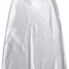 Vince  - Silver Satin Midi Slip Skirt Sz S